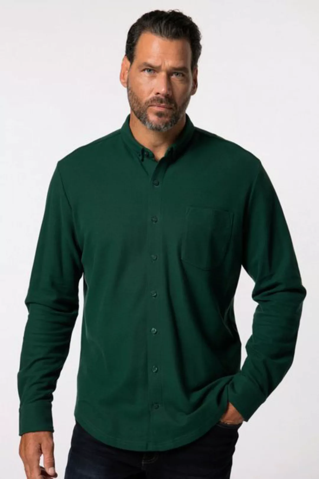 JP1880 Businesshemd JP 1880 Piquéhemd Langarm Mini-Buttondown-Kragen günstig online kaufen