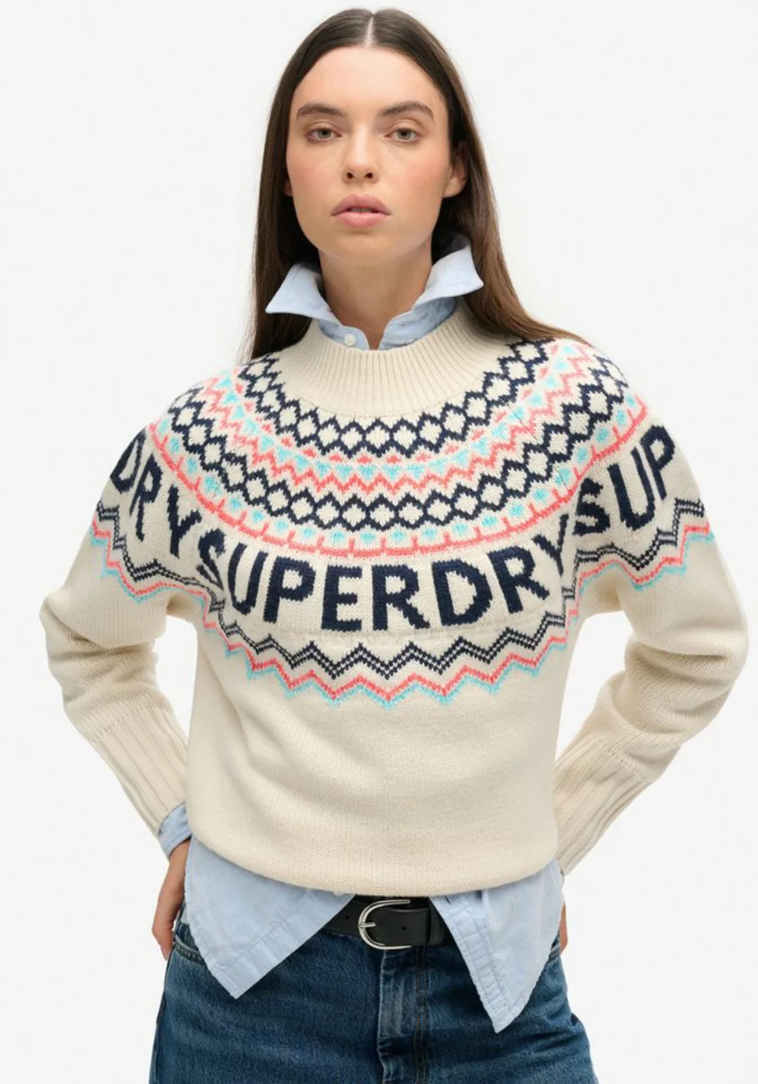 Superdry Strickpullover FAIRISLE BRANDED JUMPER günstig online kaufen