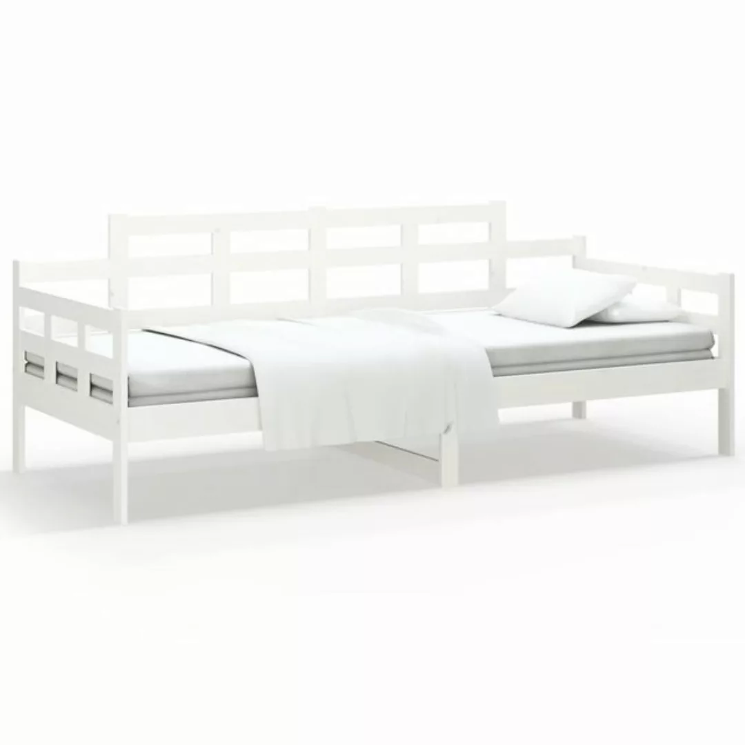 vidaXL Bett Tagesbett Weiß Massivholz Kiefer 90x200 cm günstig online kaufen