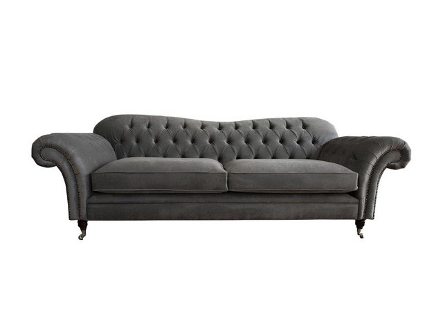 Xlmoebel Sofa Elegantes Chesterfield-Grau Sofa mit klassischem Design – Lux günstig online kaufen