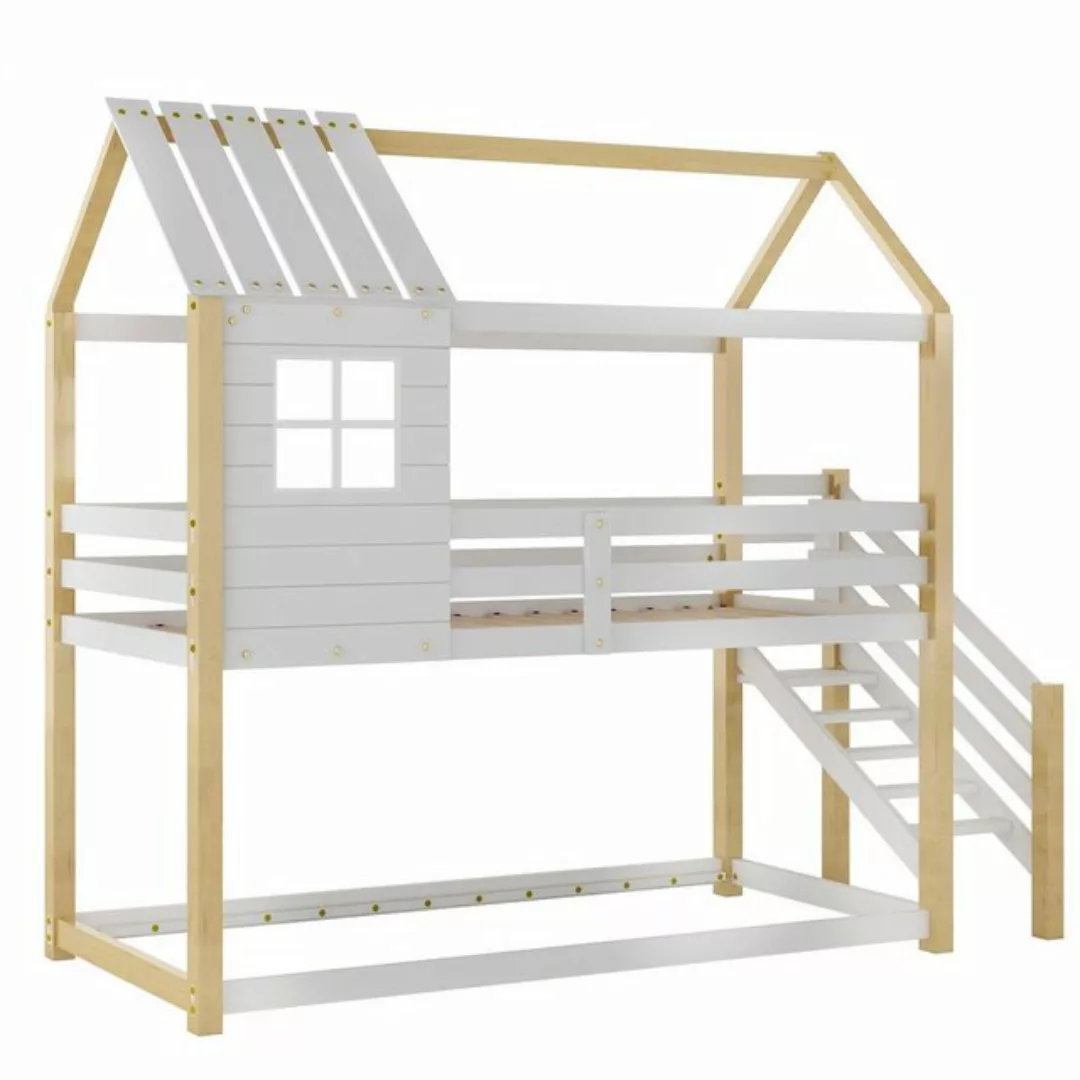 Gotagee Hausbett 200x90cm Hausbett Kinderbett Kiefer Rahmen Etagenbett mit günstig online kaufen