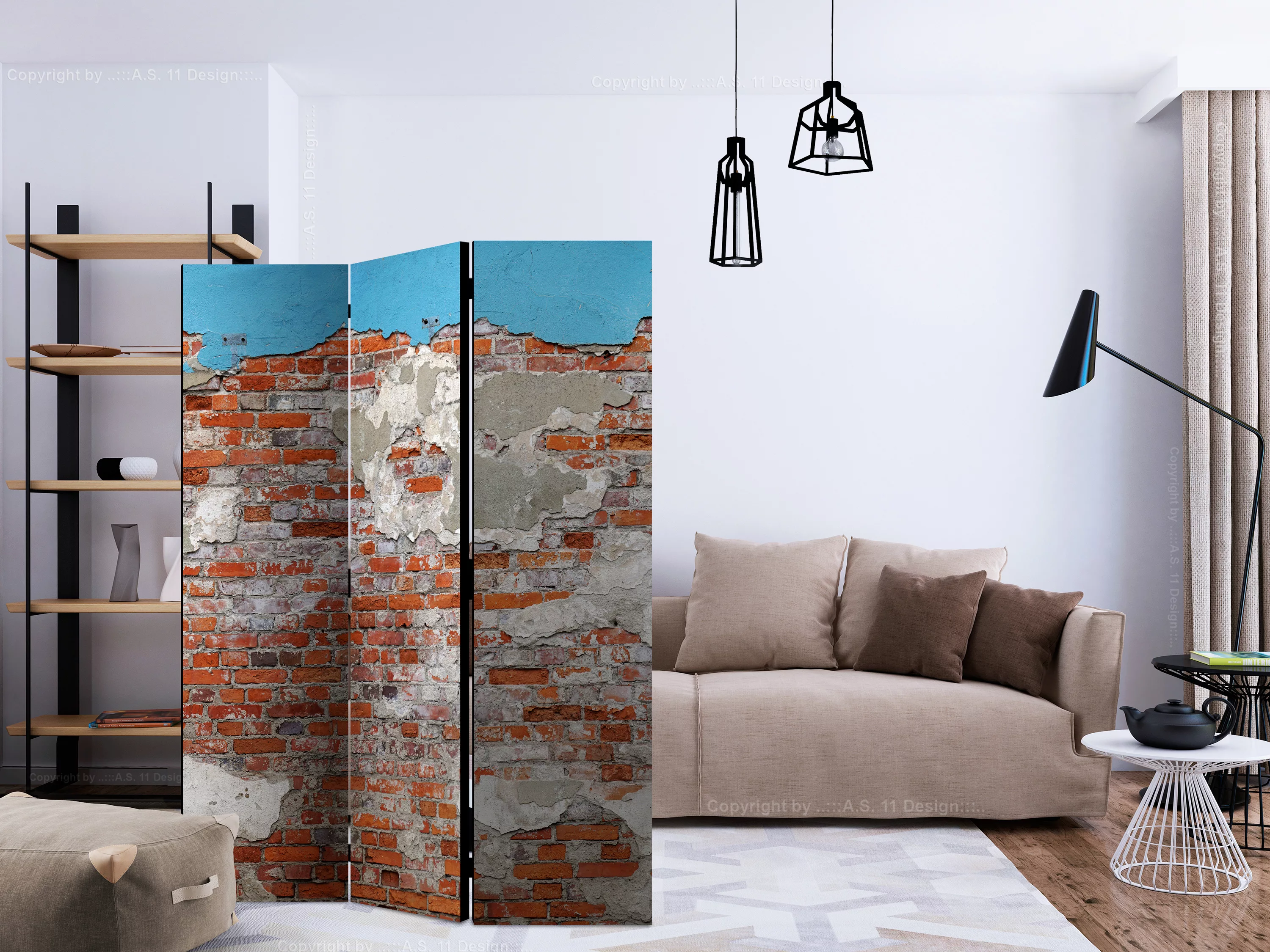 3-teiliges Paravent - Secrets Of The Wall [room Dividers] günstig online kaufen