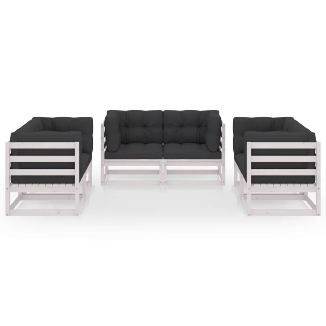 6-tlg. Garten-lounge-set Mit Kissen Kiefer Massivholz günstig online kaufen