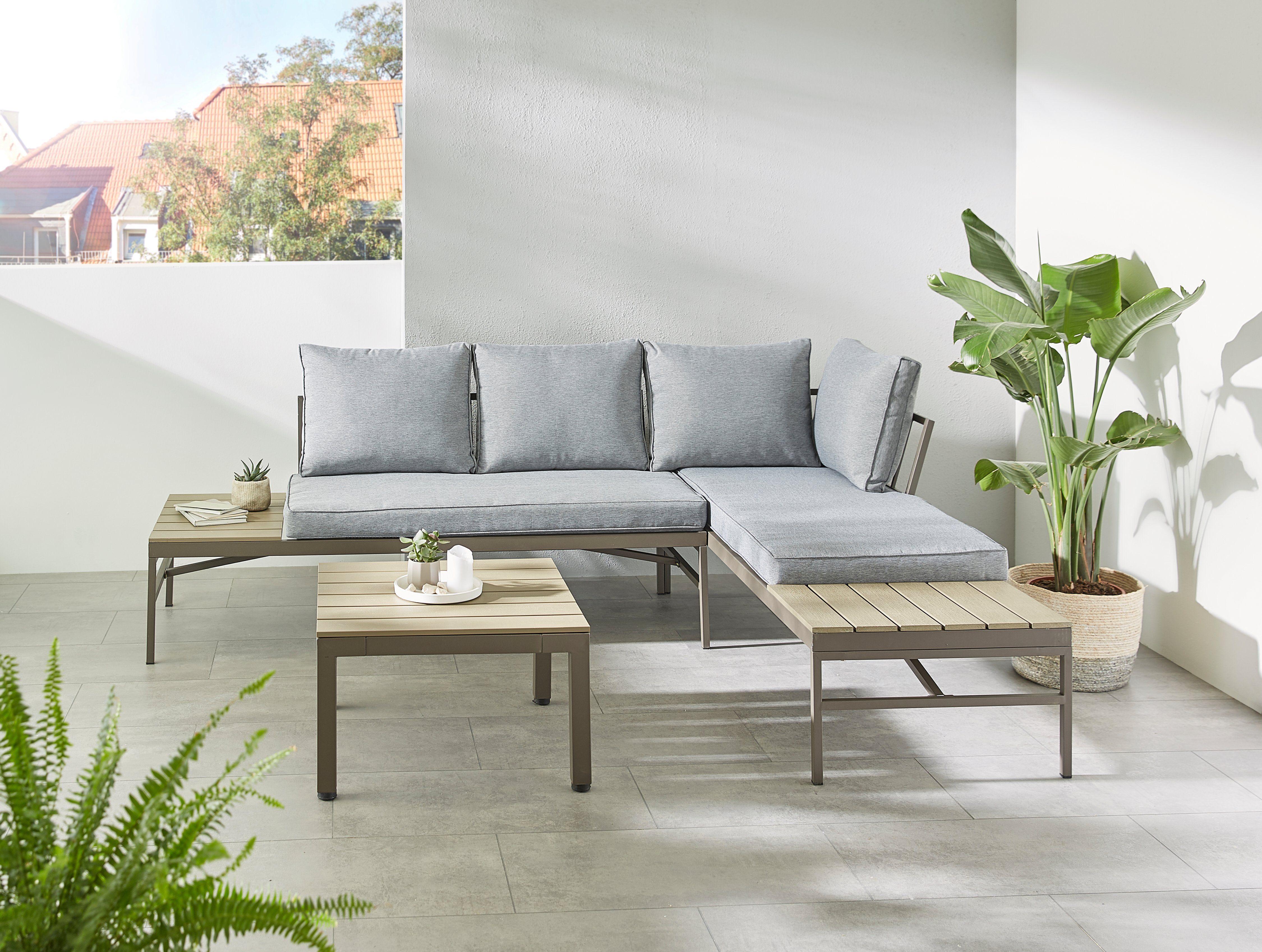 KONIFERA Gartenlounge-Set Badalona, (Set, 9-tlg., 2x günstig online kaufen