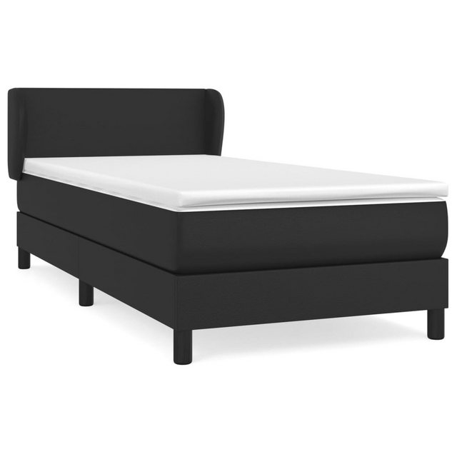 vidaXL Boxspringbett mit Matratze Schwarz 100x200 cm Kunstleder1388439 günstig online kaufen