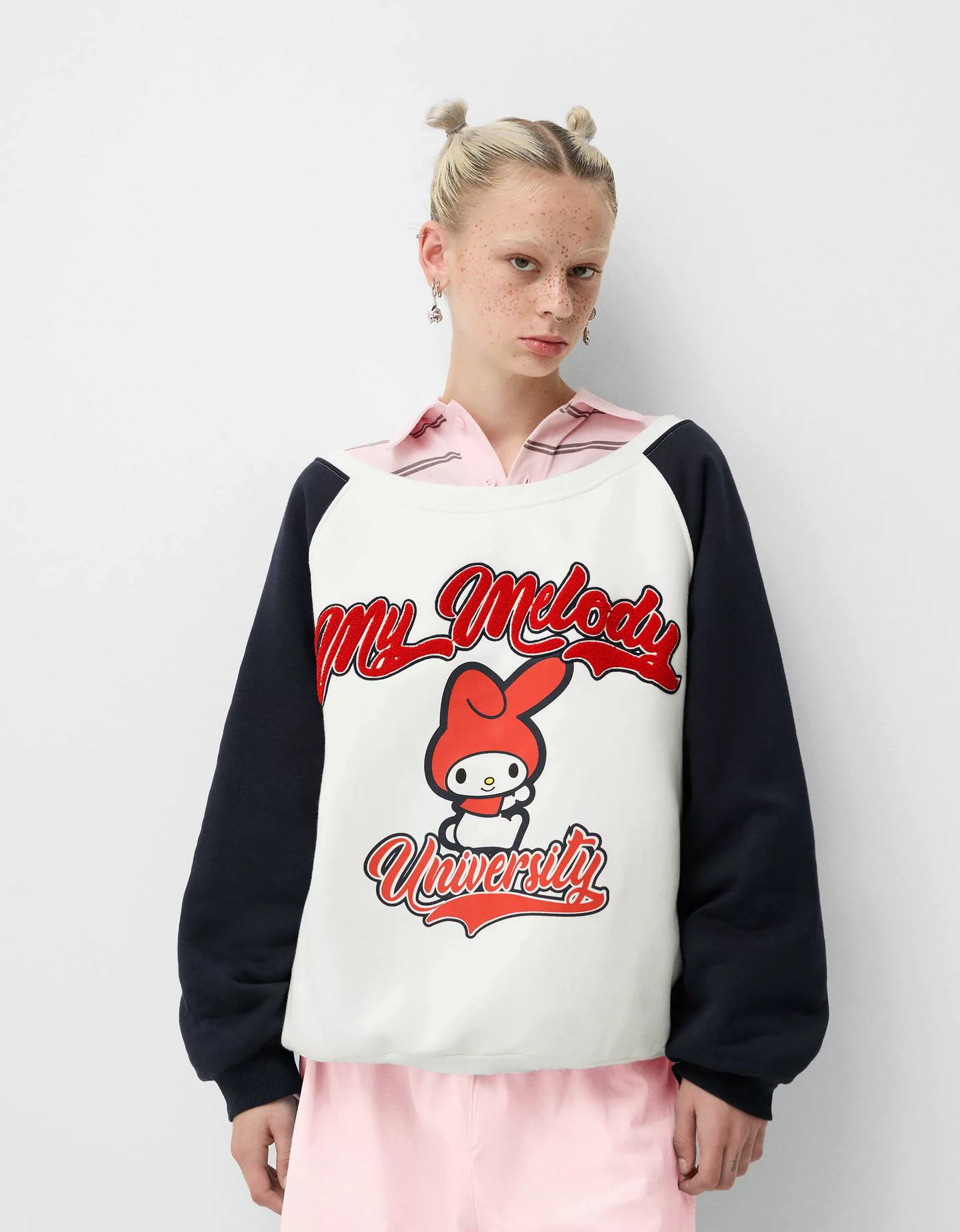 Bershka Sweatshirt My Melody Print Damen Xs Weiss günstig online kaufen