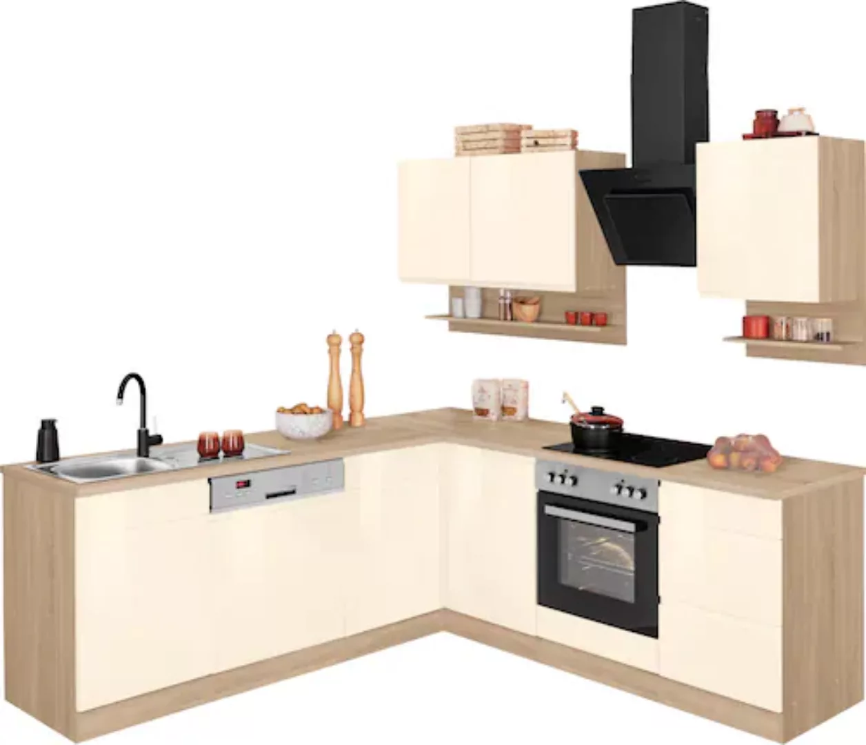 Kochstation Küche »KS-Virginia«, Stellbreite 220/220 cm, wahlweise mit E-Ge günstig online kaufen