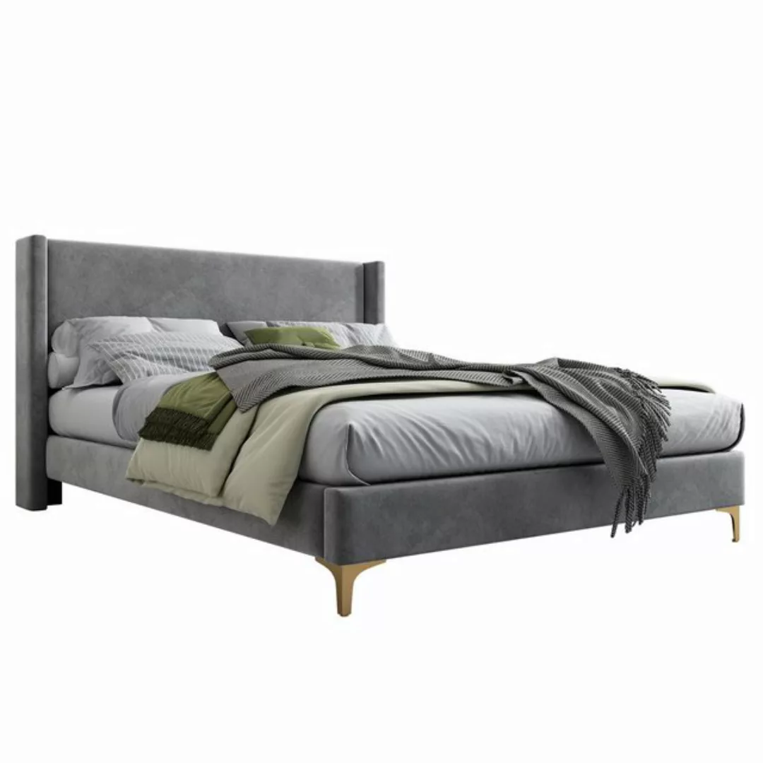 MODFU Polsterbett Doppelbett Bett mit Lattenrost ohne Matratze (140 x 200cm günstig online kaufen