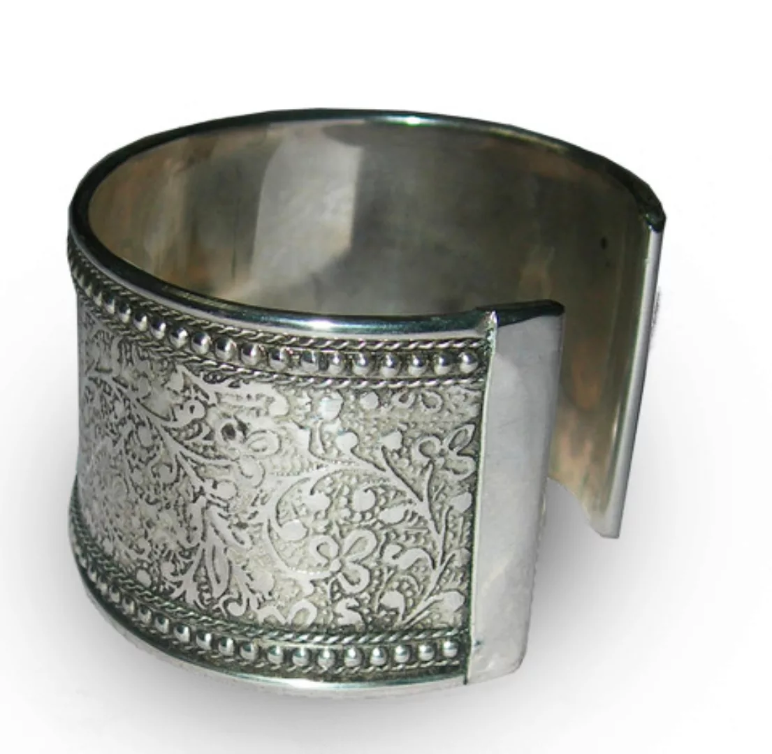 Armreif Metal Impressions, Silberfarben günstig online kaufen