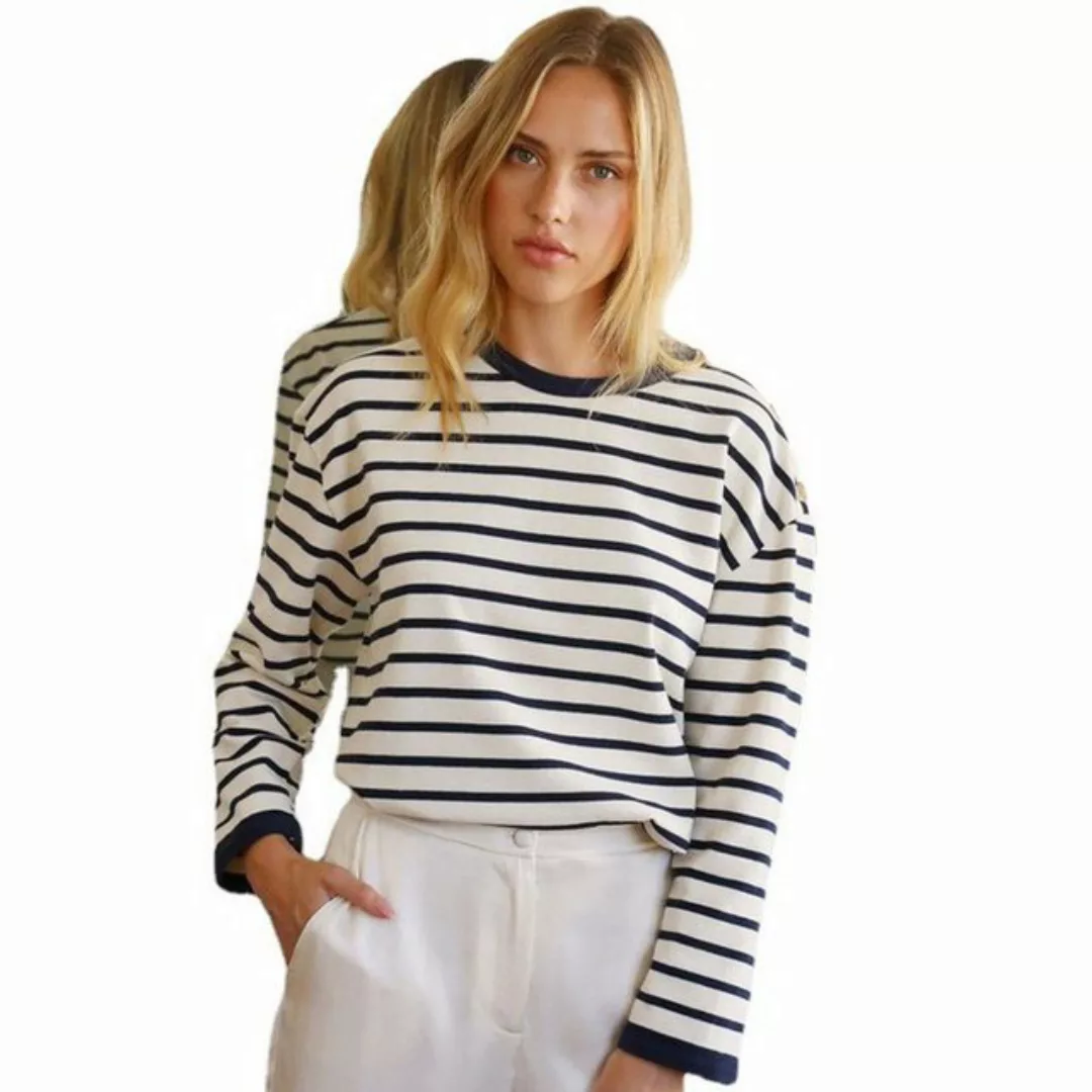 RUZU UG Blusentop Hemdbluse Lässiges Pullover-Sweatshirt Damen,Lockeres T-S günstig online kaufen