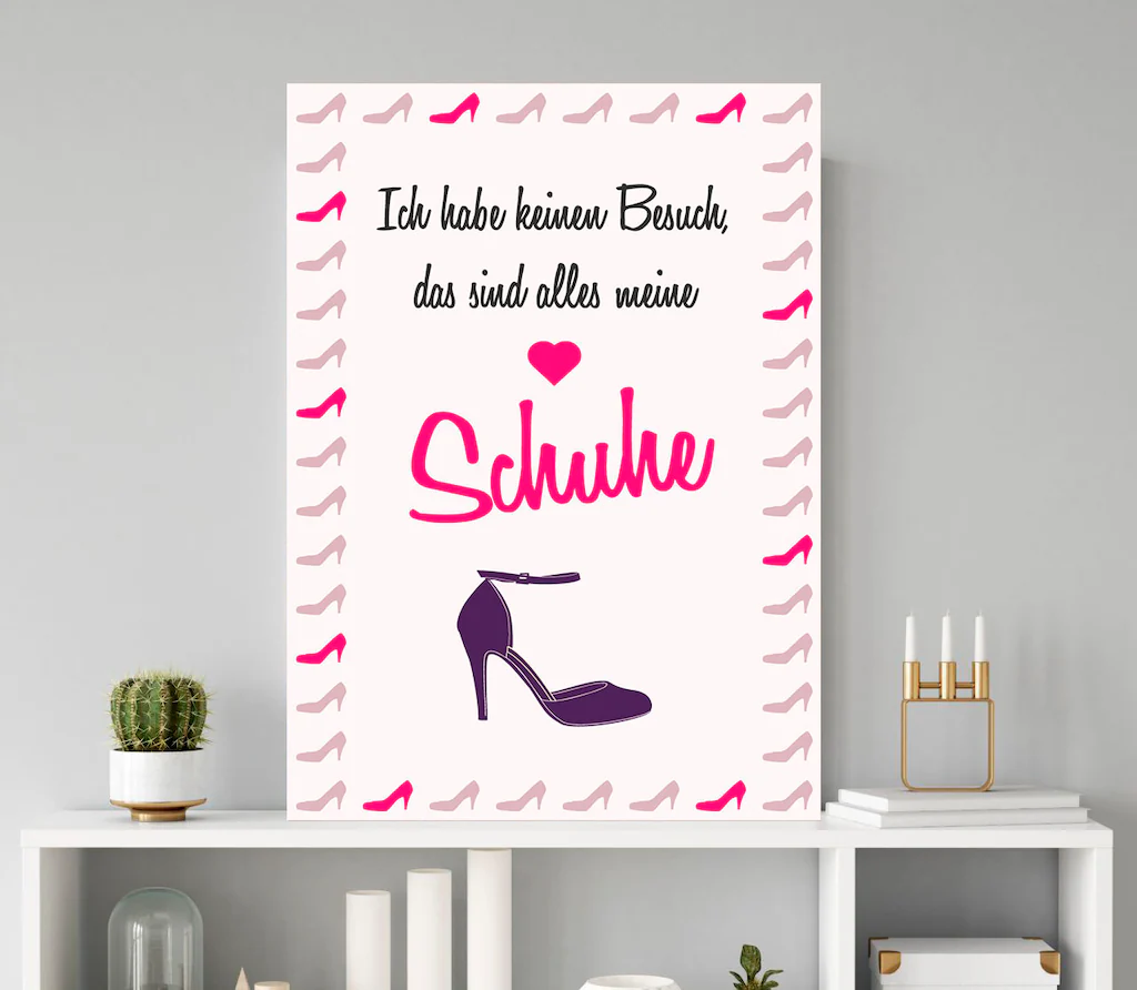 queence Metallbild "Schuhe", Schriftzüge-Schriftzug-Sprüche-Sprüche & Texte günstig online kaufen