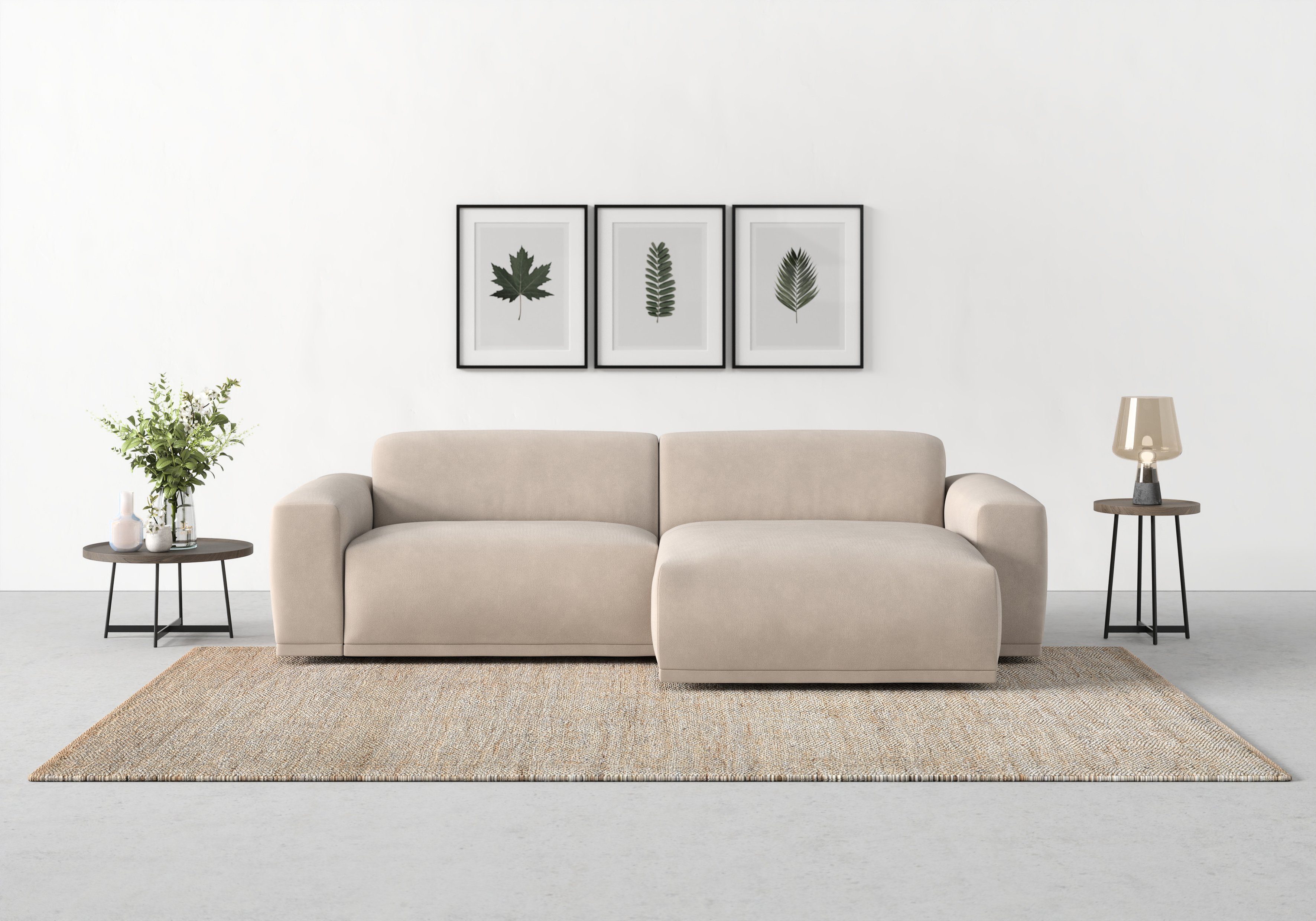 TRENDMANUFAKTUR Ecksofa "Braga, mit hochwertigem Kaltschaum, L-Form, in Cor günstig online kaufen