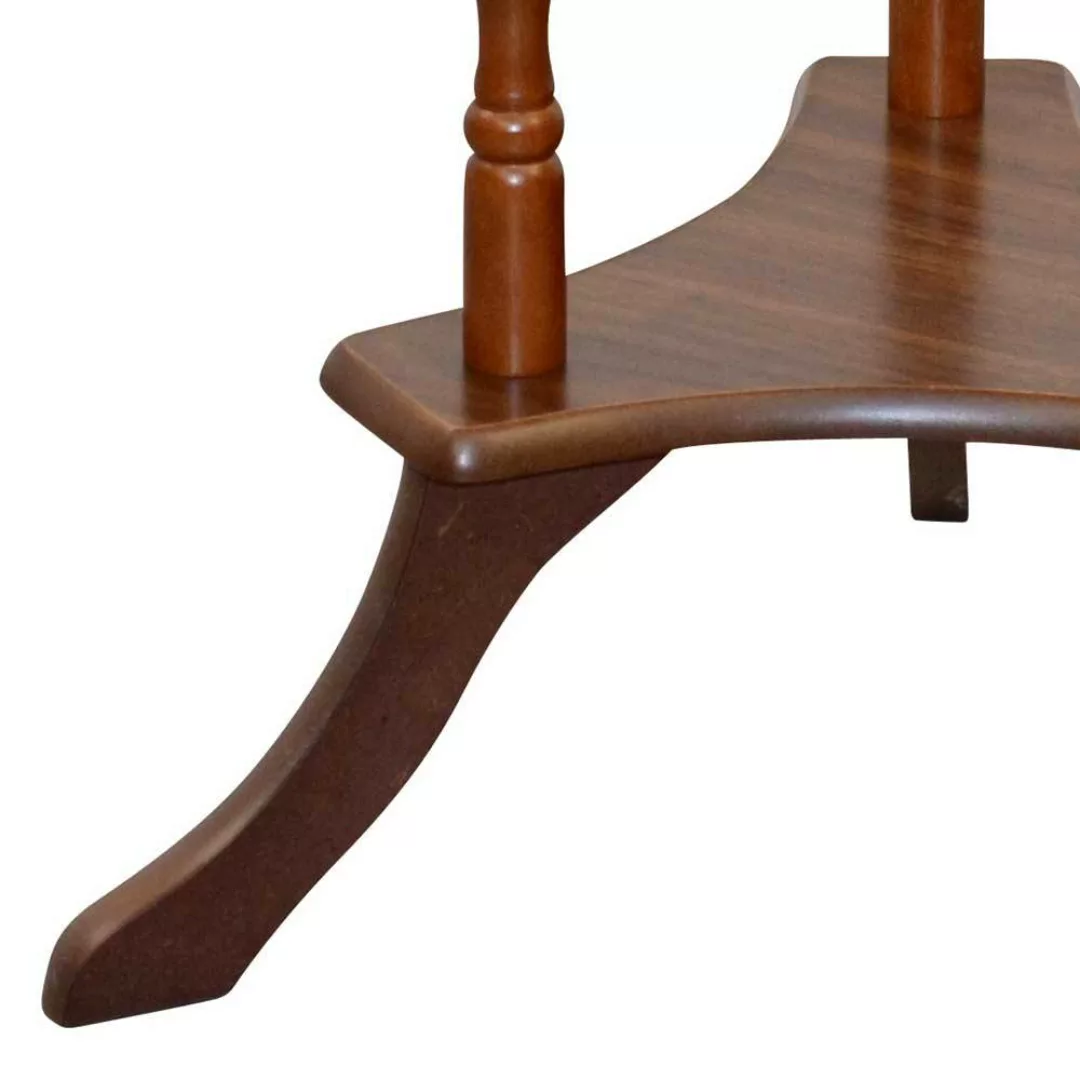 Klassischer Beistelltisch in Nussbaumfarben runder Tischplatte günstig online kaufen