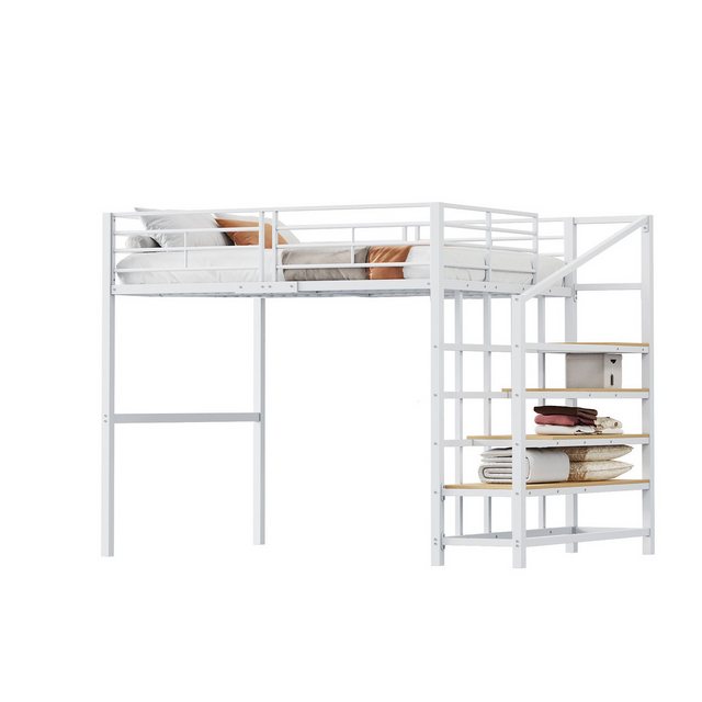 HAUSS SPOLE Hochbett 140x200 mit Stauraum unter dem Bett, Treppe Ideal für günstig online kaufen