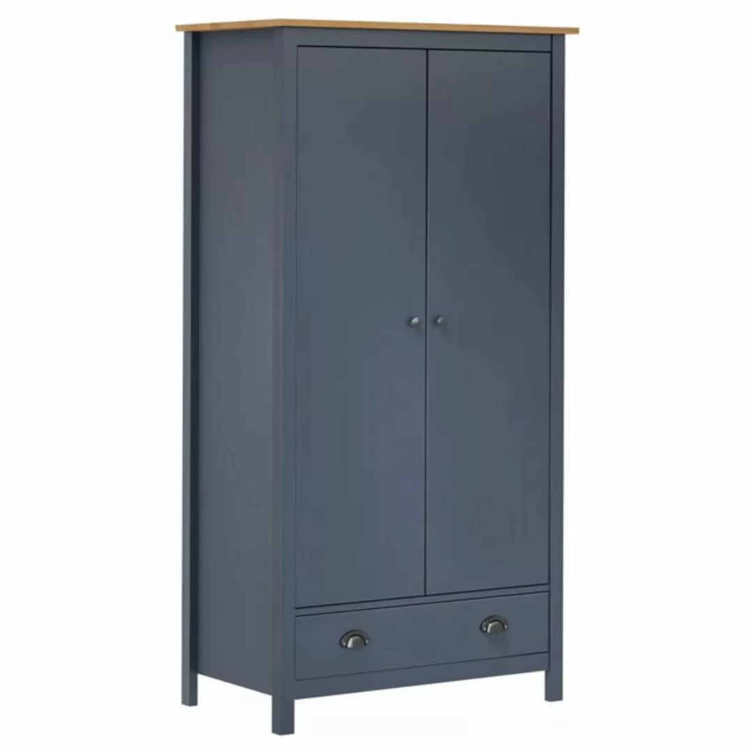 vidaXL Kleiderschrank Kleiderschrank mit 2 Türen Hill Range Grau 89x50x170c günstig online kaufen