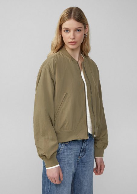 QS Outdoorjacke Blouson mit Stehkragen und Rippbündchen Waschung günstig online kaufen