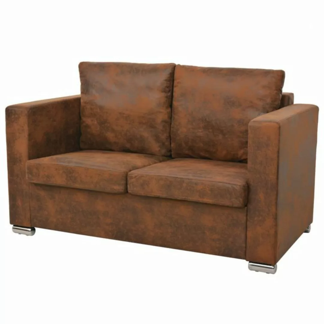 2-sitzer Sofa 137 X 73 X 82 Cm Künstliches Wildleder günstig online kaufen