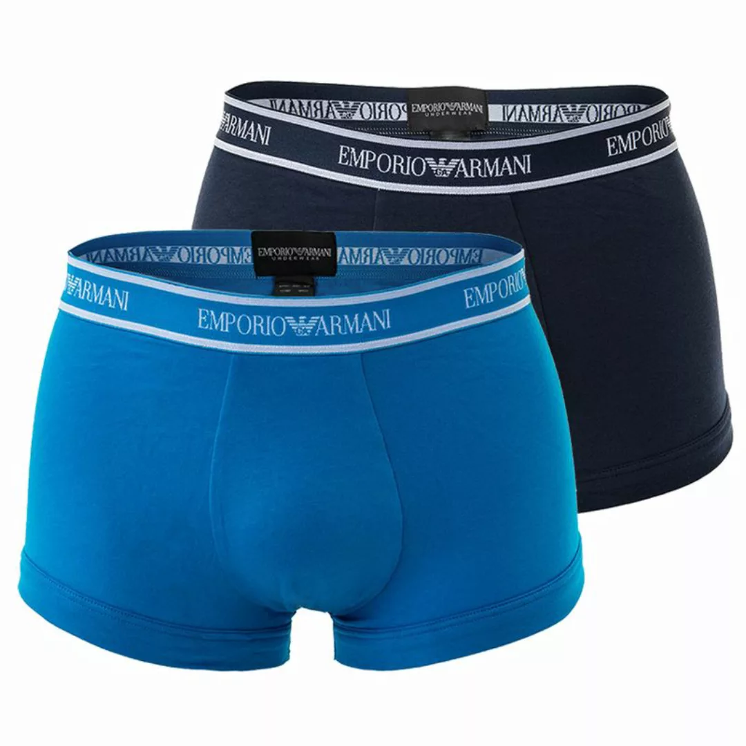 EMPORIO ARMANI Herren Boxer Shorts 2er Pack - Trunks, Pants, Stretch Cotton günstig online kaufen