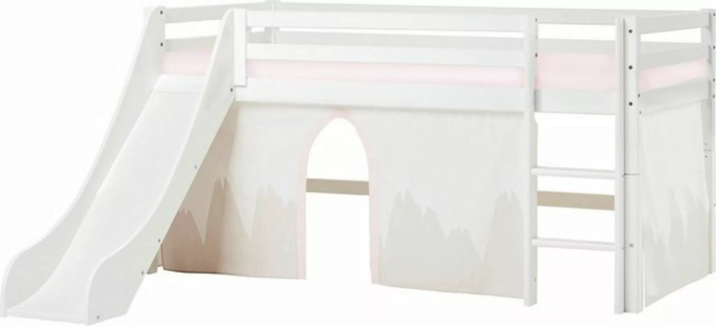 Hoppekids Hochbett «Winter Wonderland» (Set, 4-St) 90x200 mit Rutsche, Vorh günstig online kaufen