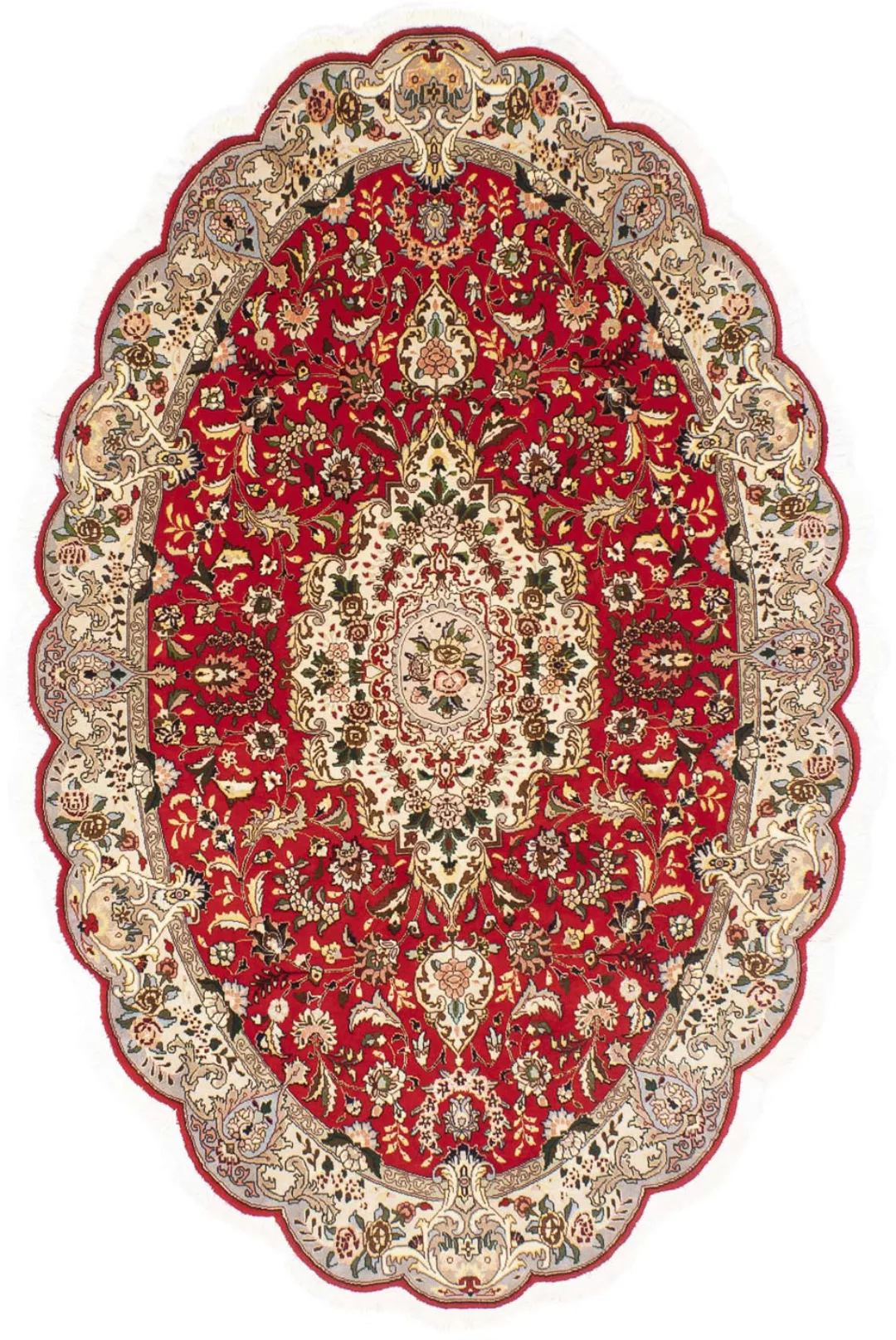 morgenland Orientteppich »Perser - Täbriz - Royal oval - 200 x 130 cm - rot günstig online kaufen