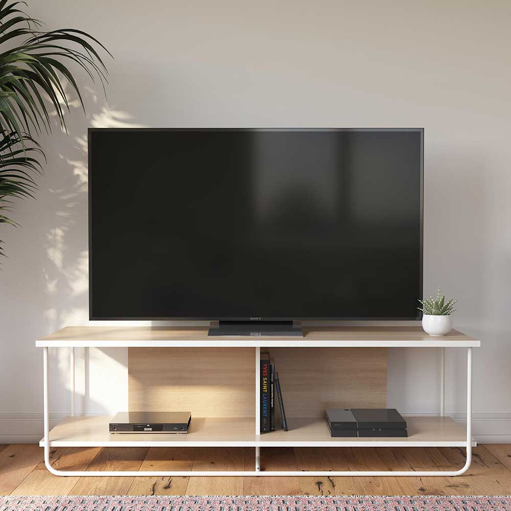 TV Board mit Ablage Skandi Design günstig online kaufen