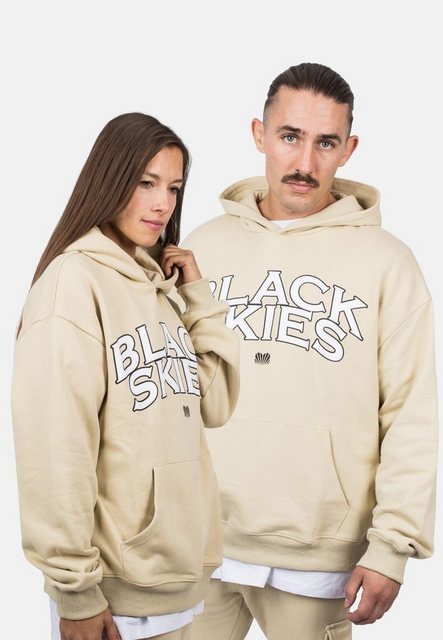 Blackskies Kapuzenpullover Oversized Team Hoodie - Beige-Schwarz Small günstig online kaufen