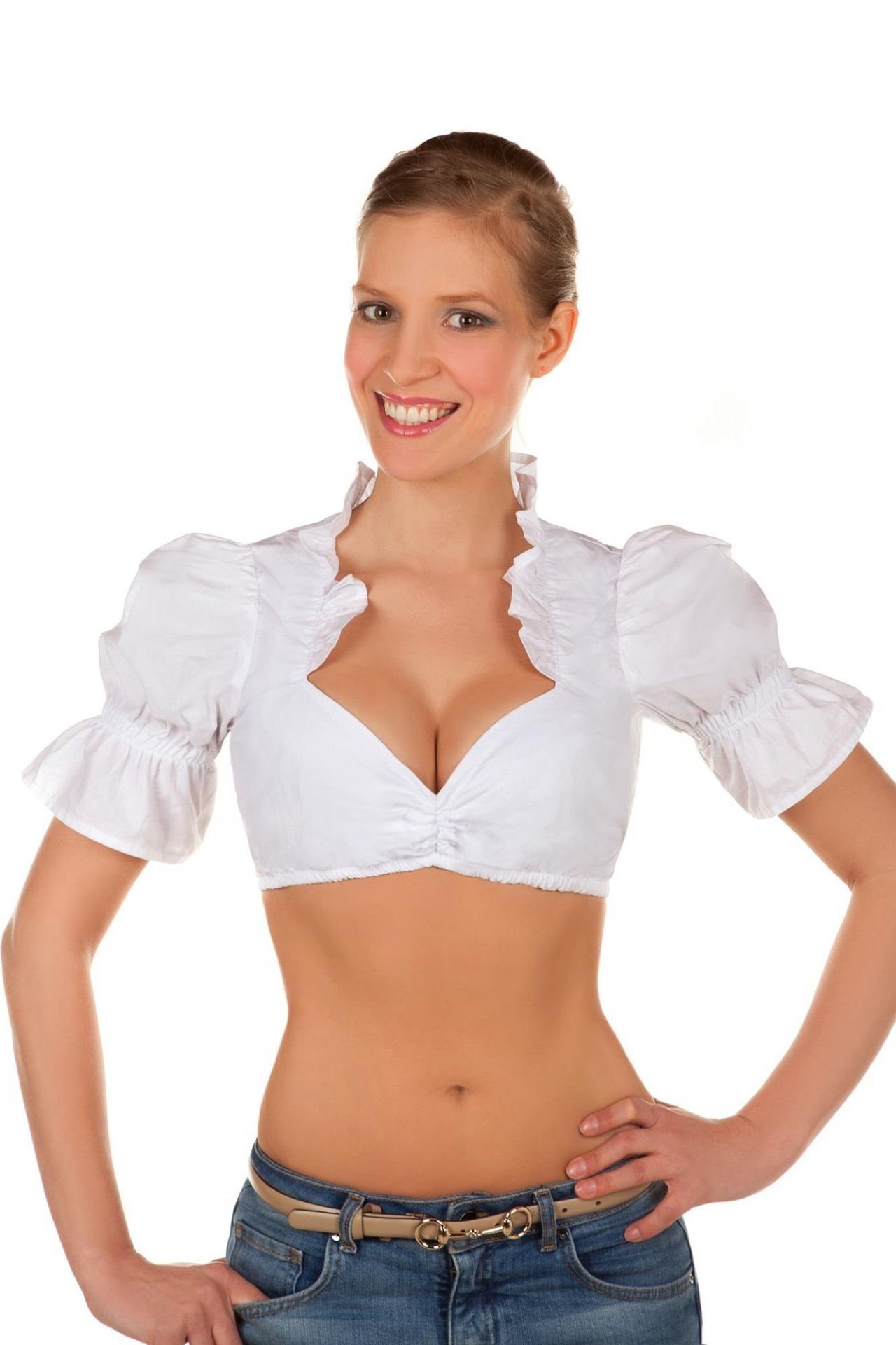 Edelnice Dirndlbluse mit Schnürung günstig online kaufen
