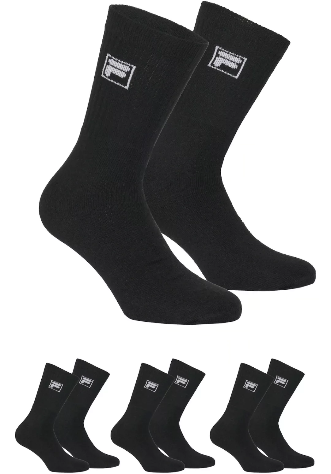 Fila Sportsocken, (9er Pack), mit langem Rippenbündchen günstig online kaufen