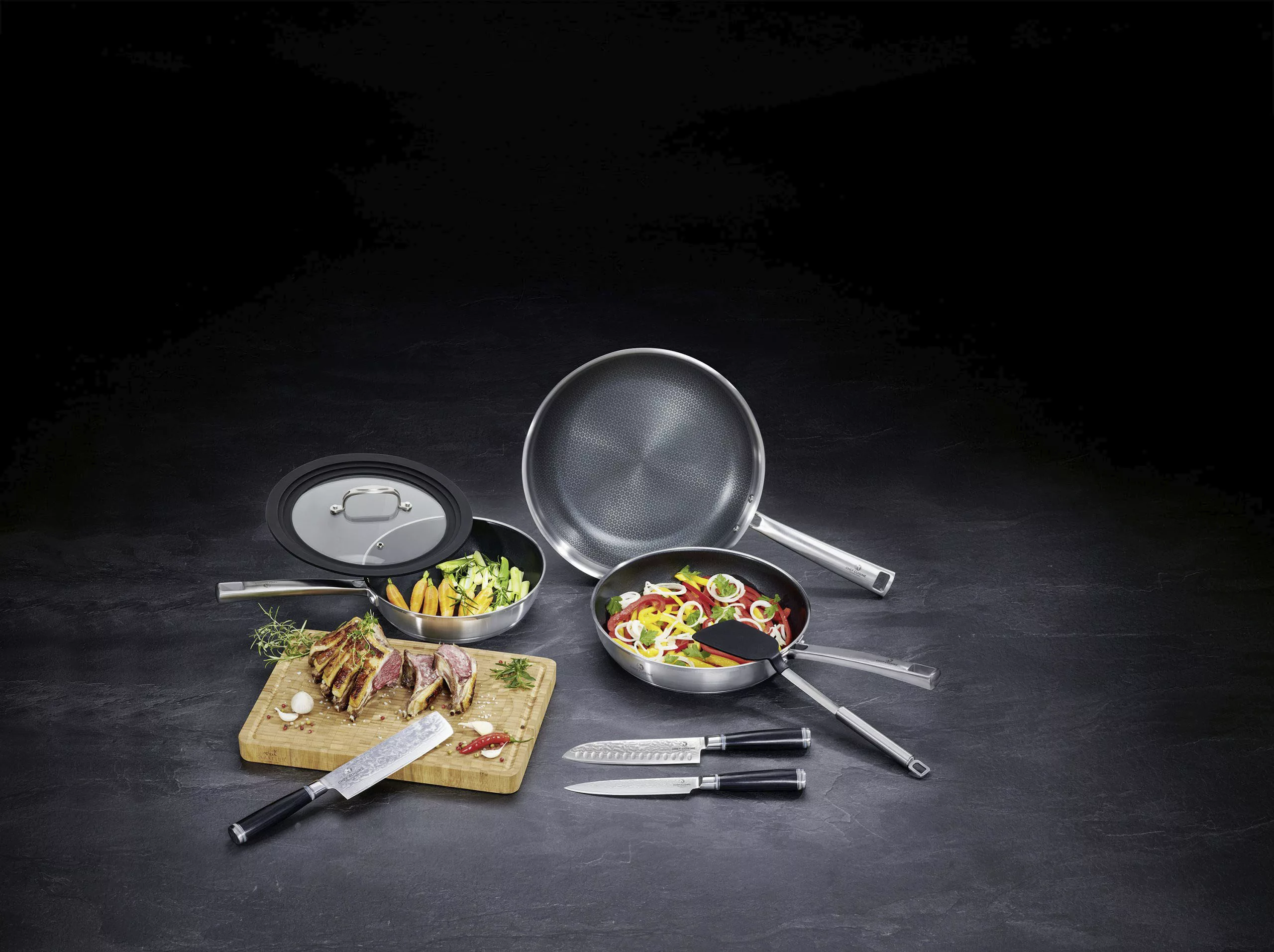 CHEF CUISINE International Pfannen-Set »Chef Cuisine«, Edelstahl 18/10, (Se günstig online kaufen