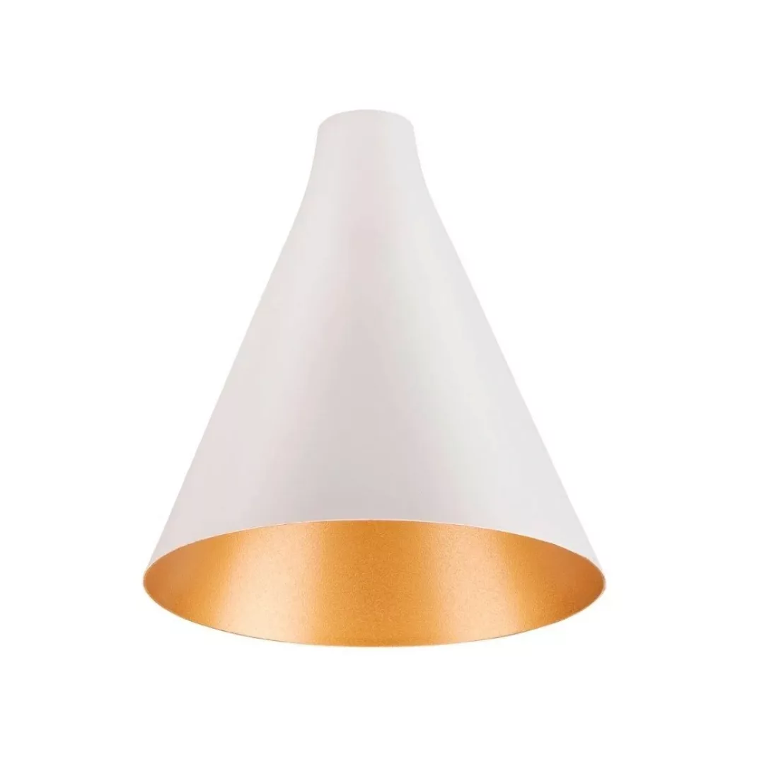 Mix&Match Leuchtenschirm Lalu Cone in Weiß und Gold 152mm rund günstig online kaufen