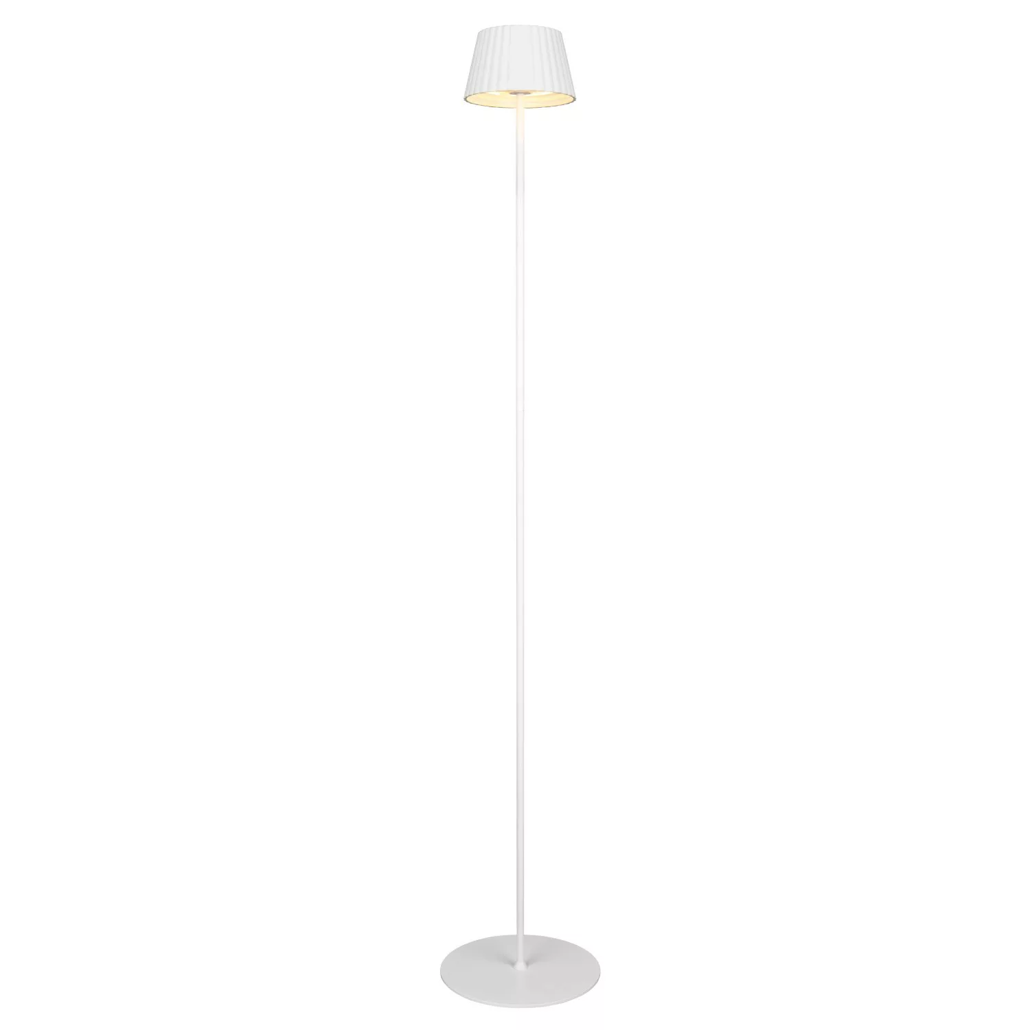 LED-Akku-Stehlampe Suarez, weiß, Höhe 123 cm, Metall günstig online kaufen