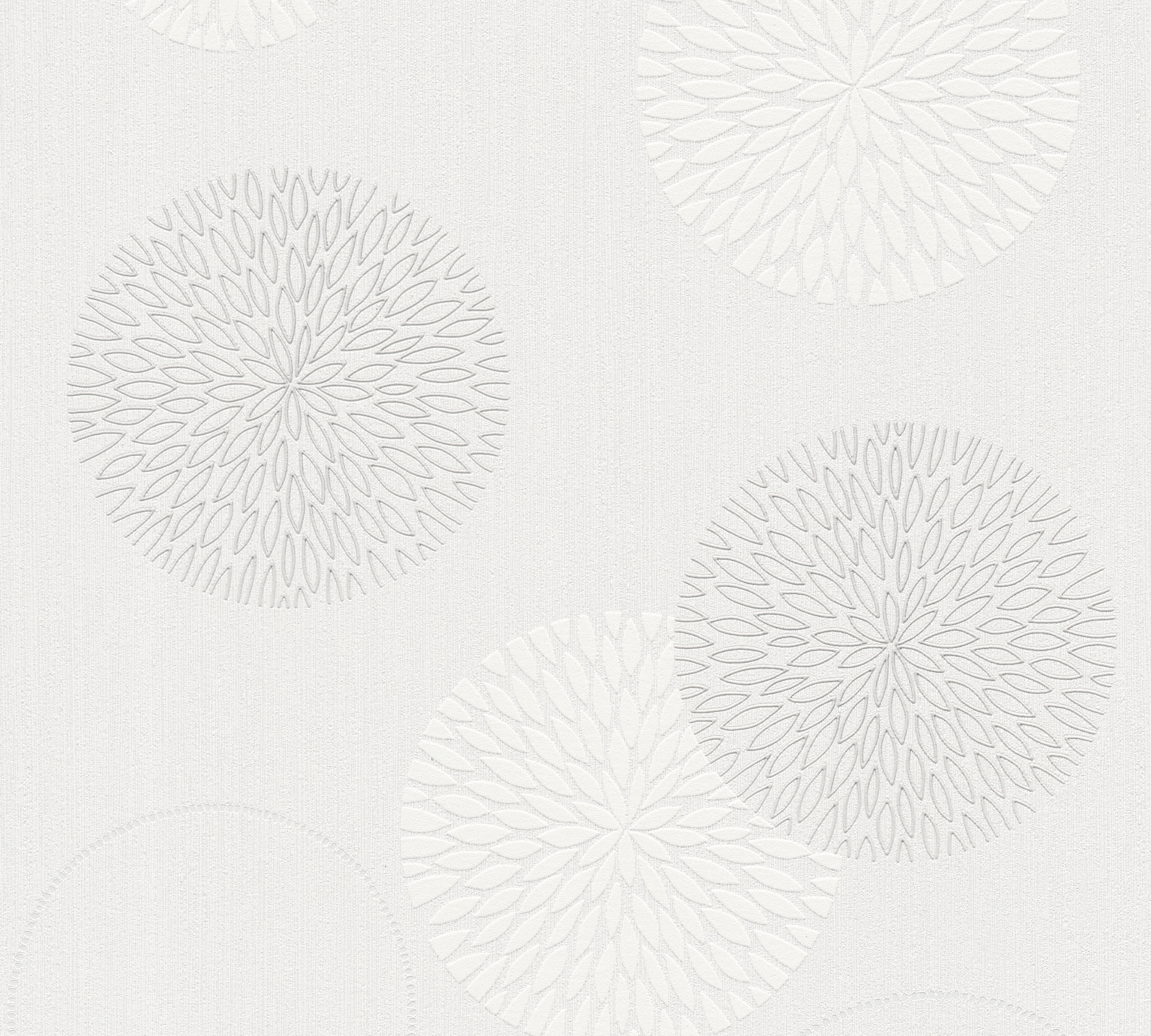 Bricoflor Kreis Tapete mit Blumen im Modernen Stil Abstrakte Tapete mit Kre günstig online kaufen
