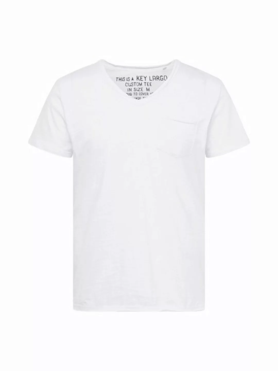 Key Largo T-Shirt Water vintage Look uni Basic MT00780 V-Ausschnitt unifarb günstig online kaufen