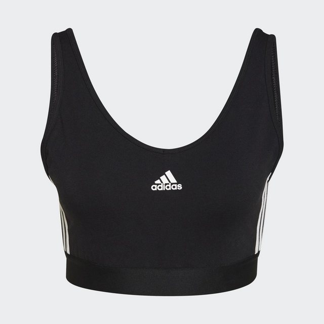 adidas Sportswear T-Shirt ESSENTIALS REMOVABLE PADS 3-STREIFEN CROP-TOP günstig online kaufen