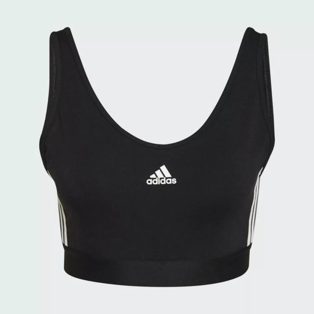 adidas Sportswear Crop-Top ESSENTIALS REMOVABLE PADS 3-STREIFEN CROP-TOP günstig online kaufen