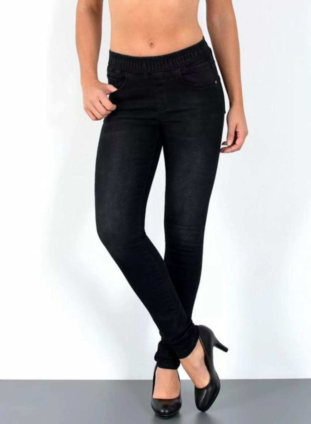 ESRA Stretch-Jeans J440 Damen High Waist Skinny Jeans, elastischer Gummibun günstig online kaufen