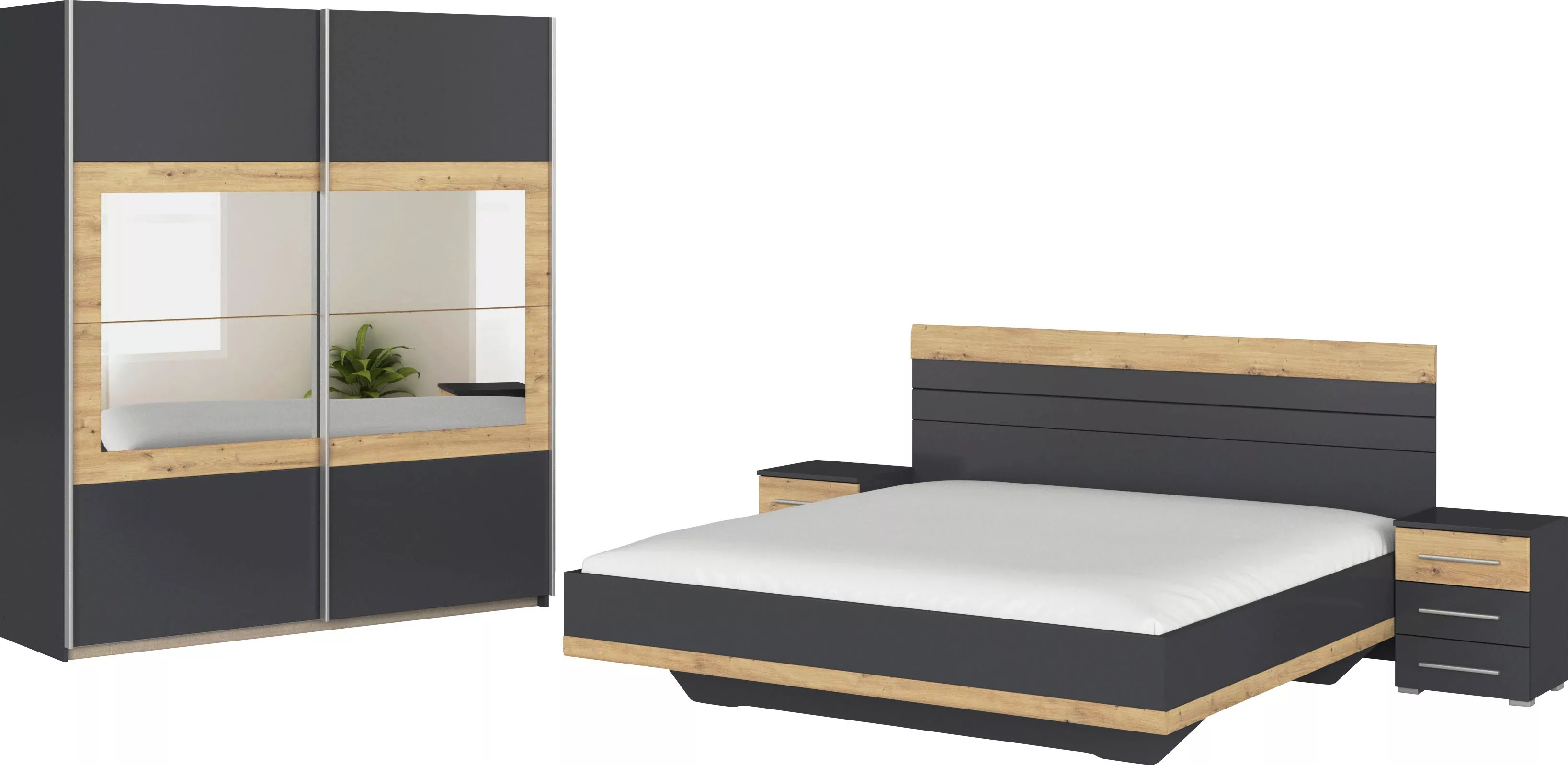 rauch Schlafzimmer-Set "Tarragona", (Set, 4 tlg.), Schrank in 3 Breiten, Be günstig online kaufen