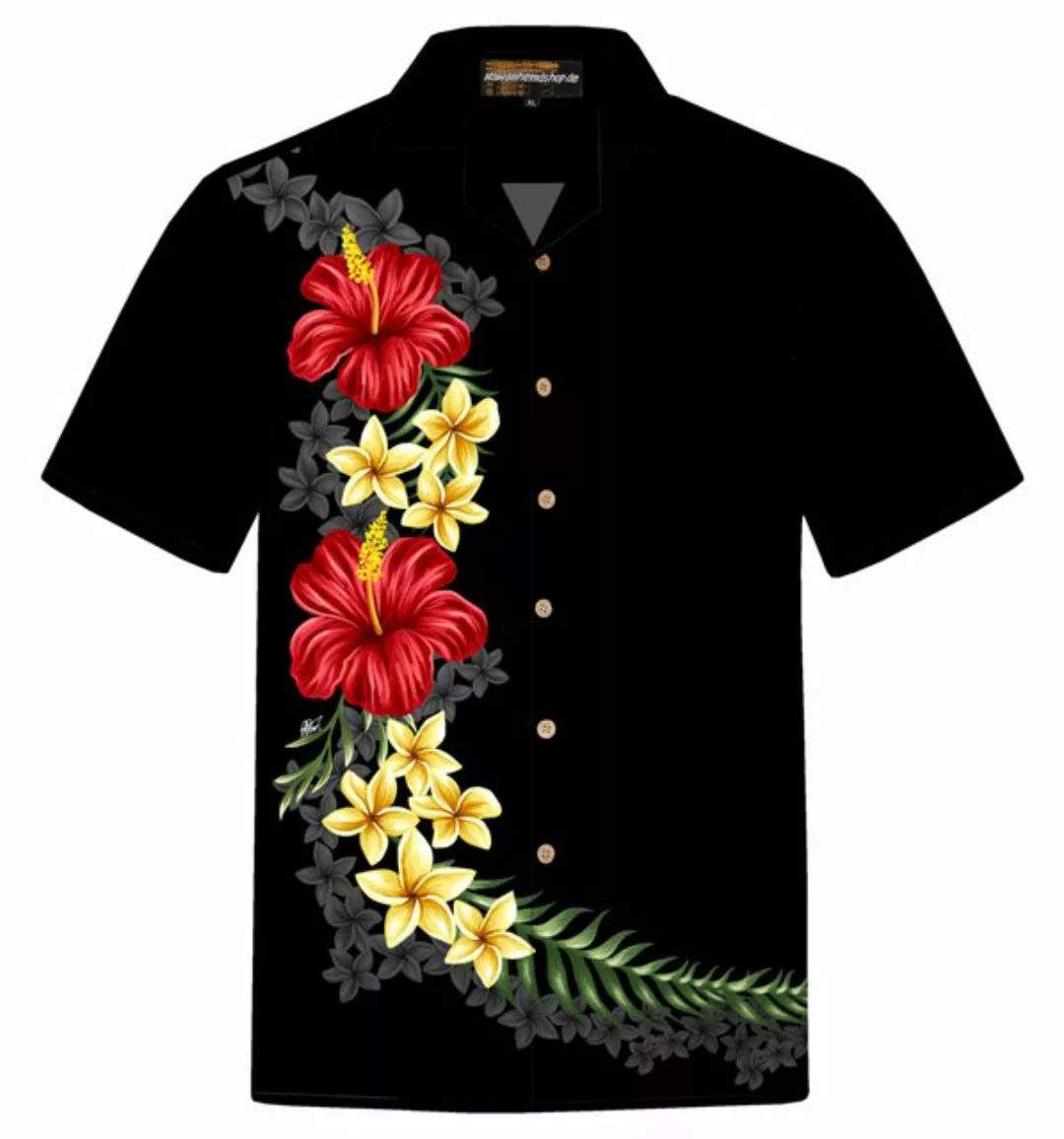 Hawaiihemdshop.de Hawaiihemd Hawaiihemdshop Hawaii Hemd Herren Baumwolle Ku günstig online kaufen