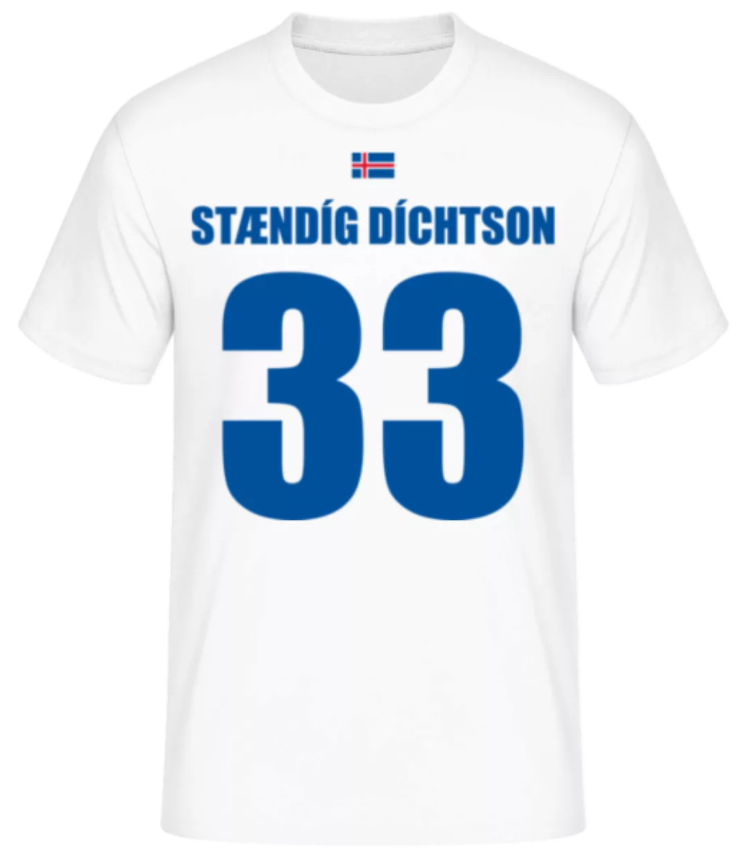 Island Fußball Trikot Stændig Díchtson · Männer Basic T-Shirt günstig online kaufen
