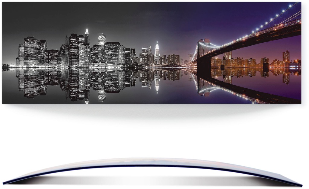 Artland Wandbild "New York Skyline nächtliche Reflektion", Amerika, (1 St.) günstig online kaufen