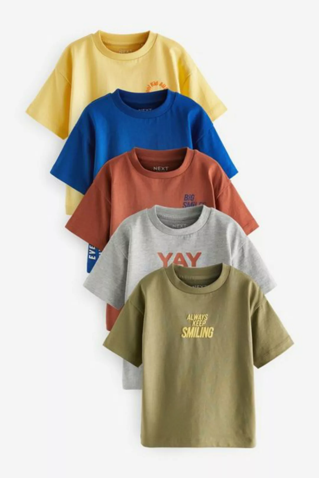 Next T-Shirt Kurzärmelige schlichte T-Shirts im 5er-Pack (5-tlg) günstig online kaufen