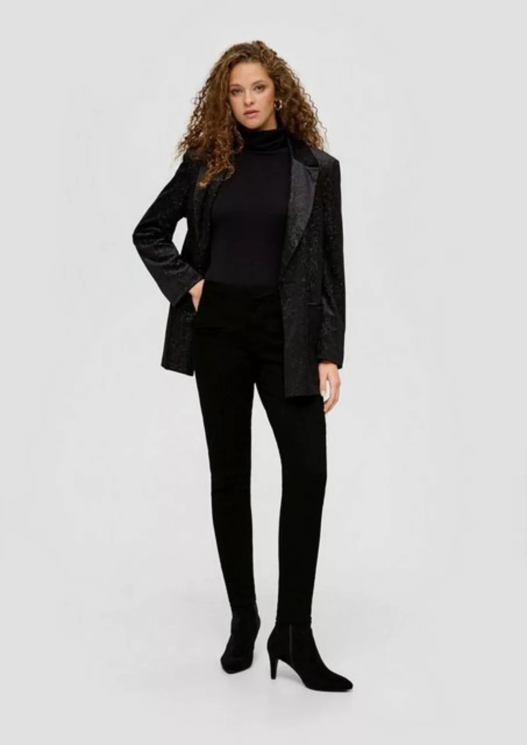 QS Stoffhose Jeans Sadie / Skinny Fit / High Rise / Skinny Leg Teilungsnäht günstig online kaufen