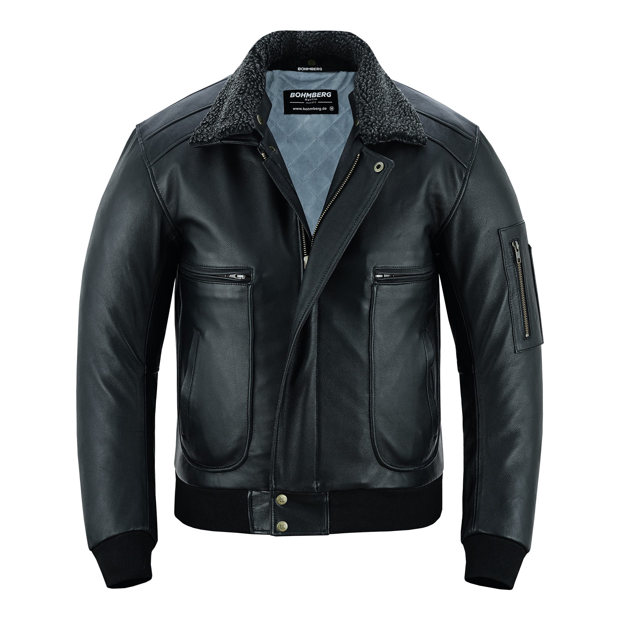 BOHMBERG Lederjacke Herren Pilotenjacke echtes Büffelleder günstig online kaufen