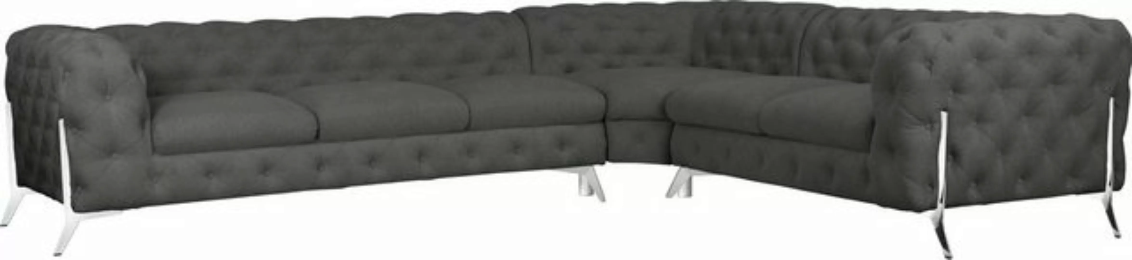 Leonique Chesterfield-Sofa Amaury L-Form, großes Ecksofa, Chesterfield-Opti günstig online kaufen