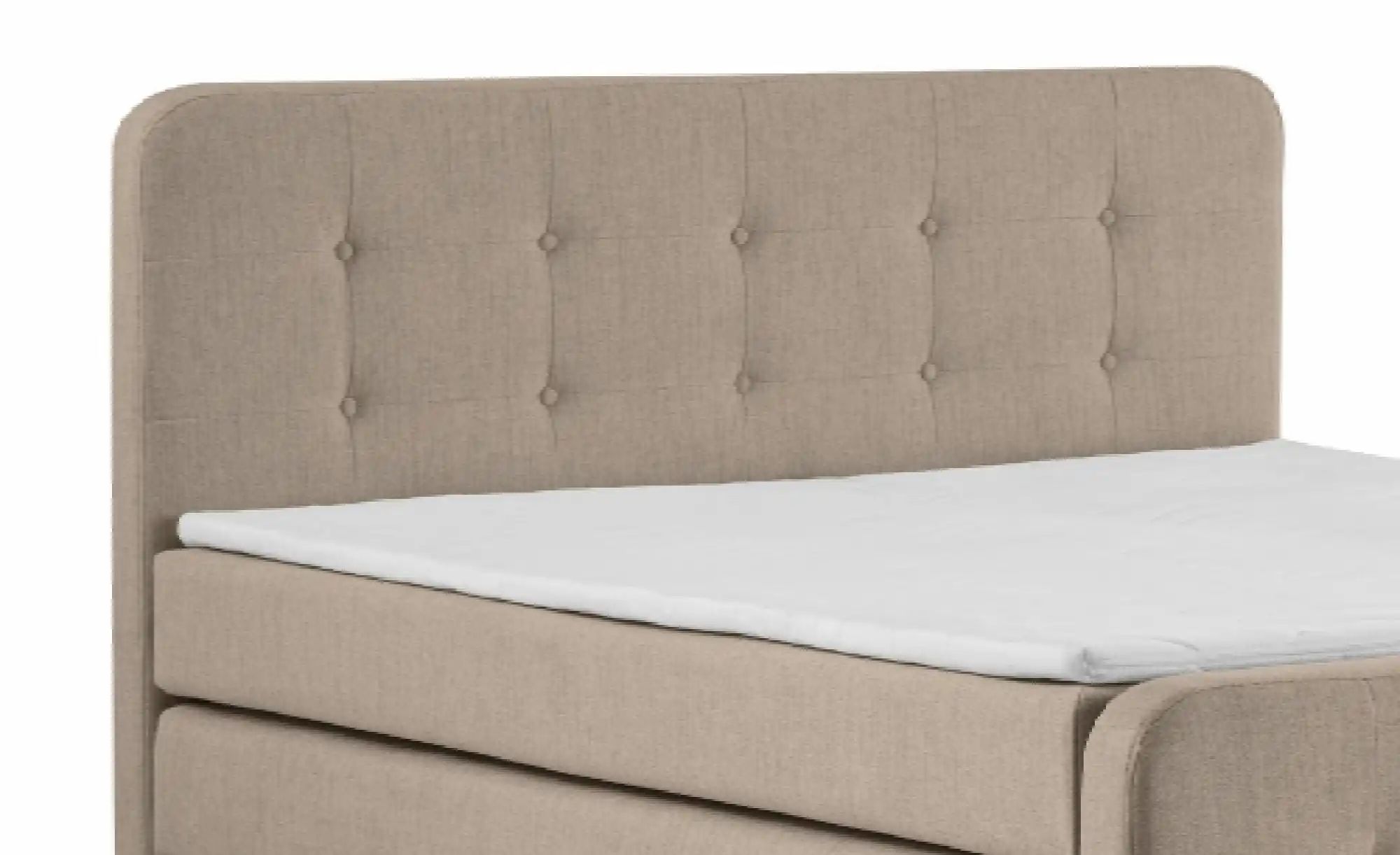 Boxspringbett mit Bettkasten Neapel ¦ beige ¦ Maße (cm): B: 200 H: 121 Bett günstig online kaufen