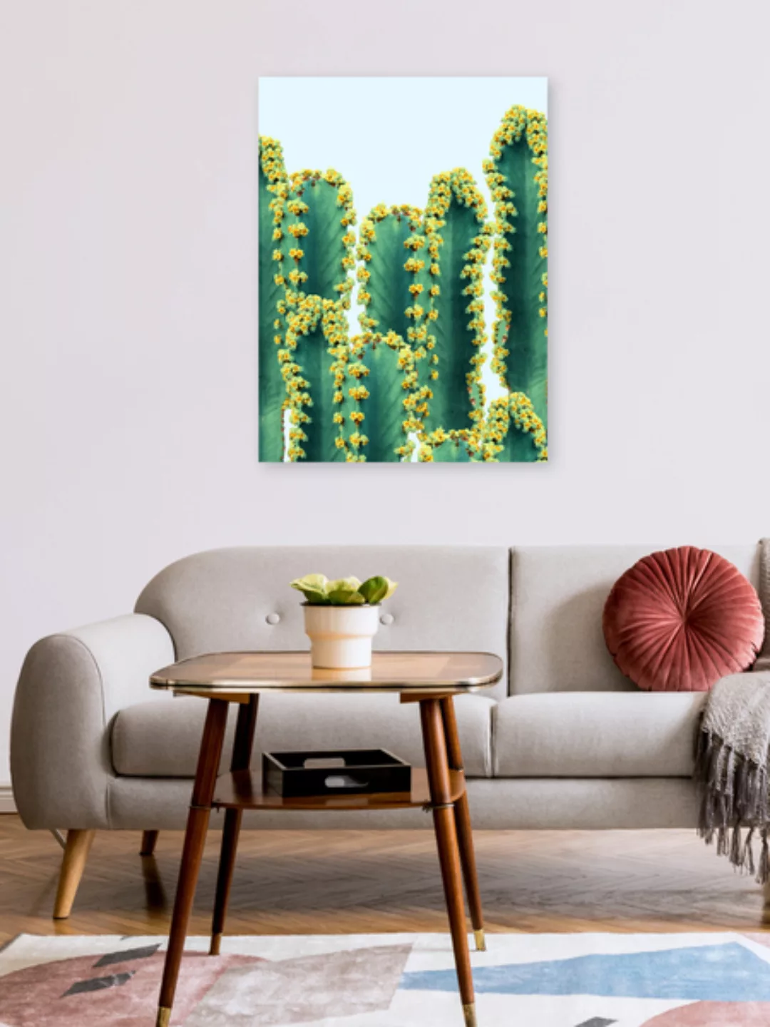 Poster / Leinwandbild - Adorned Cactus günstig online kaufen