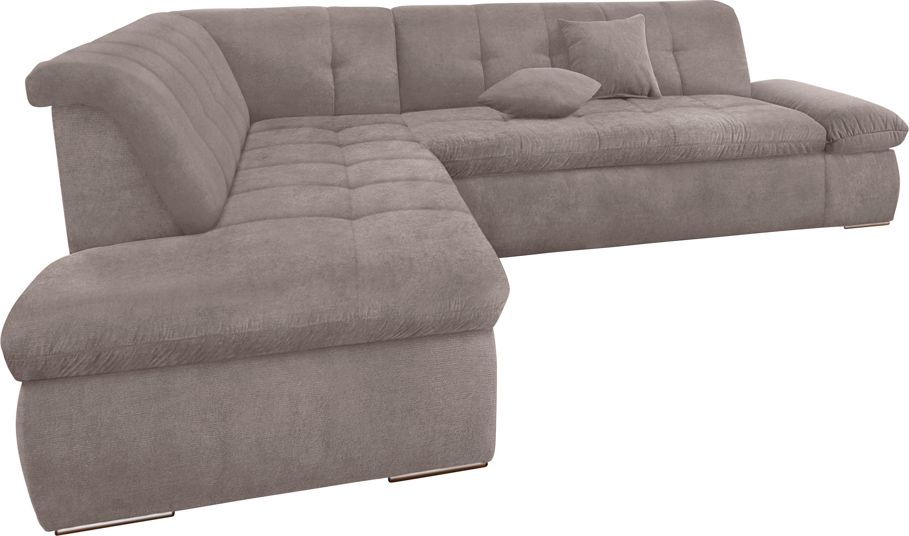 DOMO collection Ecksofa "NMoric incl. Zierkissen B/T/H: 273/216/80 cm L-For günstig online kaufen