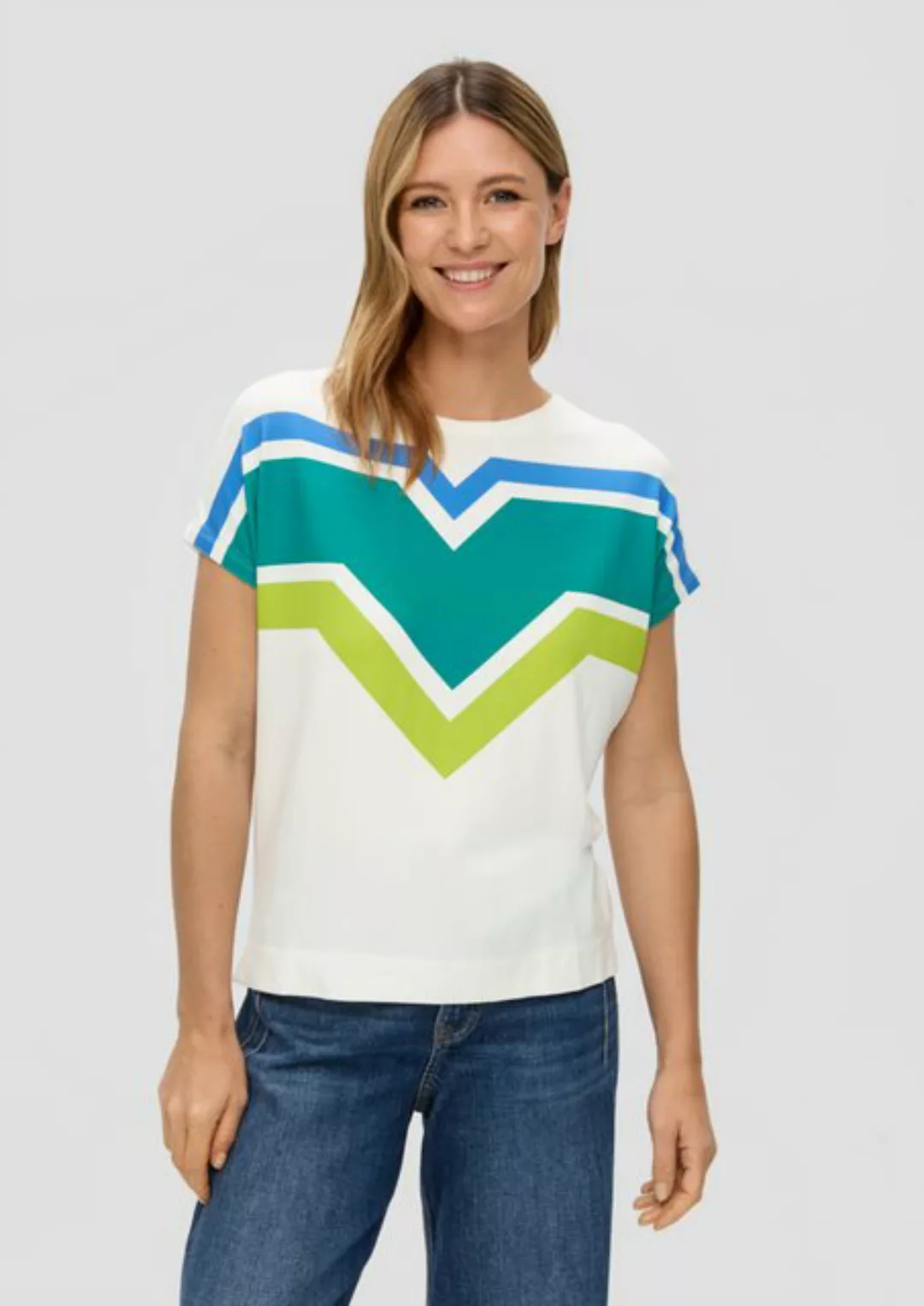 s.Oliver Shirttop T-Shirt mit Frontprint günstig online kaufen