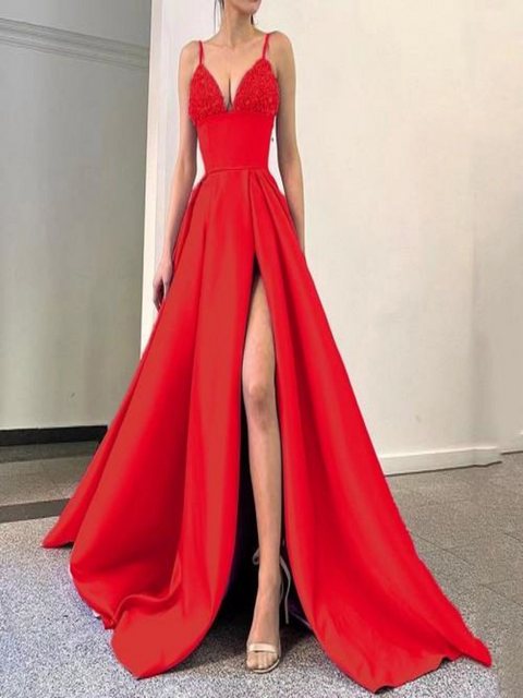 KIKI Abendkleid Slip-Kleid, sexy Schlitzkleid, lässiges Kleid günstig online kaufen