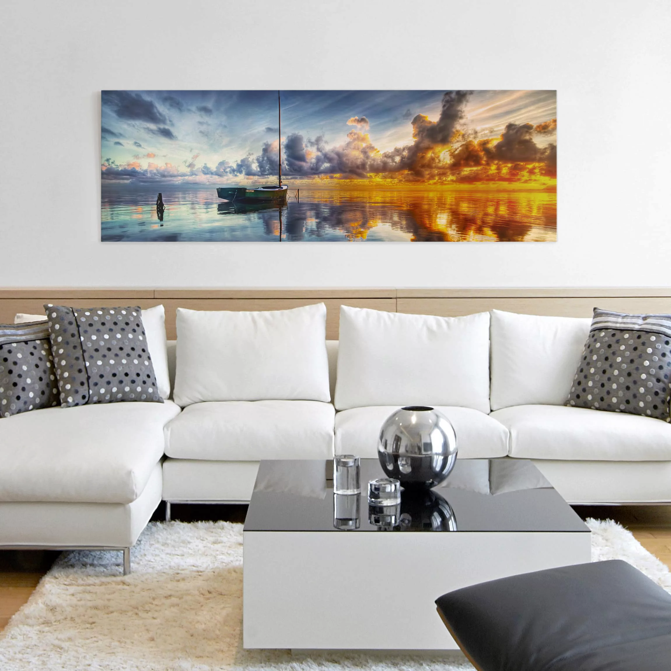 Leinwandbild Strand - Panorama Time For Reflection günstig online kaufen